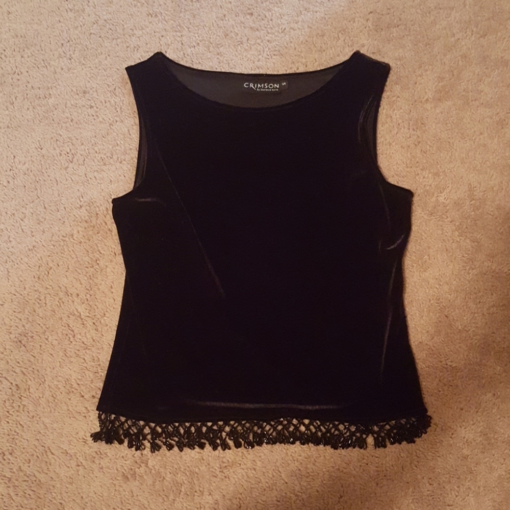 Velvet black top